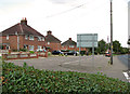 Cottages beside the B1117 road through Stradbroke