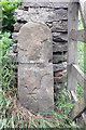 Gatepost with 1845 benchmark at Oaktree Farm