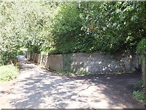 SS9414 : The boundary wall of Worth House at Cotleigh by David Smith