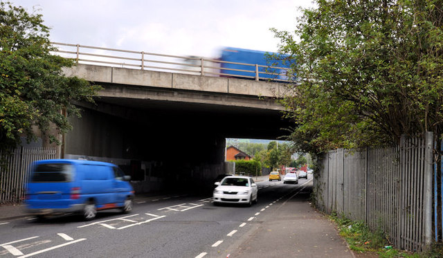 Motorway flyover, Finaghy, Belfast (1) © Albert Bridge :: Geograph Ireland