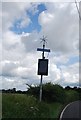 TQ5485 : Solar powered speed warning sign, Hacton Lane by N Chadwick