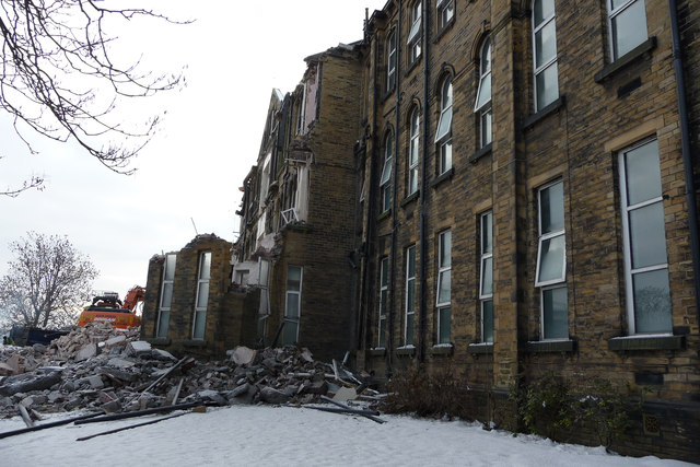 Demolition of disused buildings at St... © Phil Champion :: Geograph