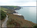 The Ceredigion Coast Path approaching Llangrannog