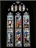 SU1868 : Stained glass window (2 of 5) St Peter's Church, Marlborough by Brian Robert Marshall