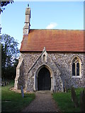 TM4479 : Porch of St.Andrew's Church, Sotherton by Geographer