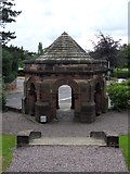 SJ3080 : Stone Shelter to South of St George's Church by J Scott