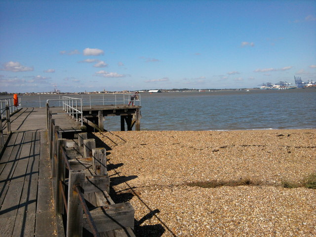Jetty On The Orwell Estuary By Landguard Fort
