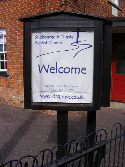 Sudbourne Baptist Church Notice Board © Adrian Cable cc-by-sa/2.0 ...