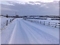 Looking east on a snowy day