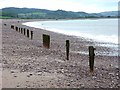 Posts on the beach at Blue Anchor