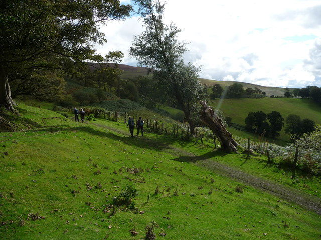 Walkers in the Clwydian Hills