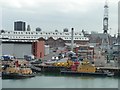 SU6301 : Three tugs at the Portsmouth Naval Dockyard by Christine Johnstone