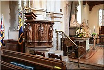 SP9011 : St Mary the Virgin, Drayton Beauchamp - Pulpit by John Salmon