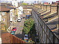 Southolm Street, Battersea, from a train out of Victoria