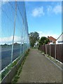 Path running parallel to  Privett Park approaching Wilmott Close