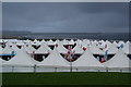 The charity tents at the Great North Run