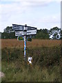 TM3646 : Roadsign at the Boyton Road Crossroads by Geographer