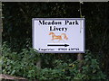 Meadow Park Livery sign