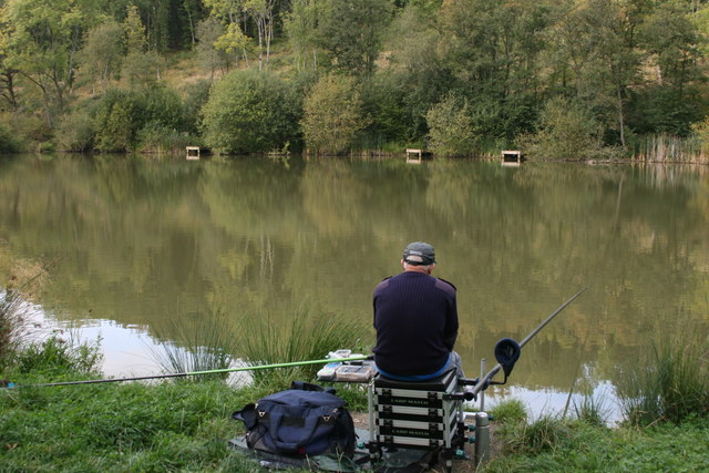 Fishing At Wych Lodge © Nick Chipchase Cc By Sa20 Geograph Britain