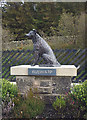 SD7891 : Ruswarp statue at Garsdale Station by Karl and Ali