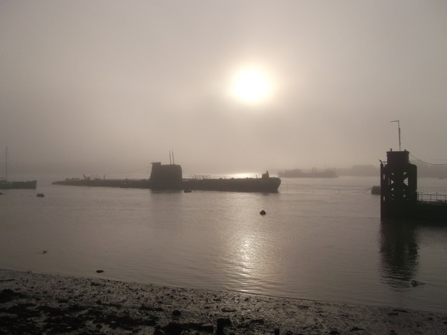 Russian Submarine in the fog
