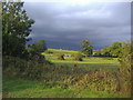 Dark clouds over the fields, Claygate