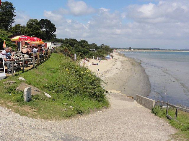 Outside the Cafe at Studland Beach