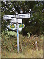 Roadsign at Hollesley Road crossroads