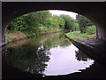 The Bridgewater Canal from beneath Preston Brook Bridge, Cheshire