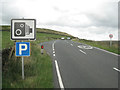 SK0069 : Lay-by and signs, A54 near Sparbent.  by Robin Stott