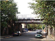 TQ3476 : Railway bridge over Gordon Road by David Anstiss