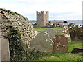 Vault and grave stones at Kilclief Church