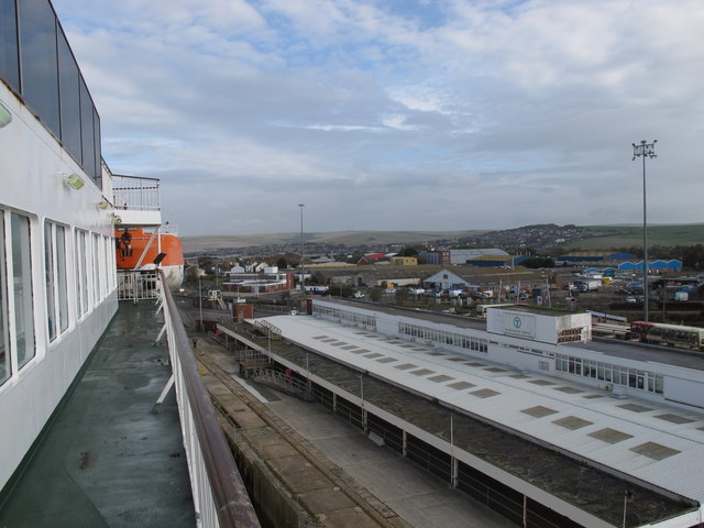 Newhaven - ferry and port buildings © David Hawgood :: Geograph Britain ...