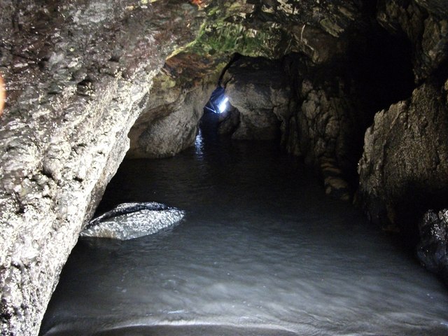 Sea cave in Carreg-y-Ty