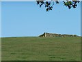 Right-angled drystone wall on a hillside