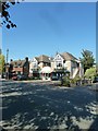 Looking across the High Street towards the entrance to the bowling club