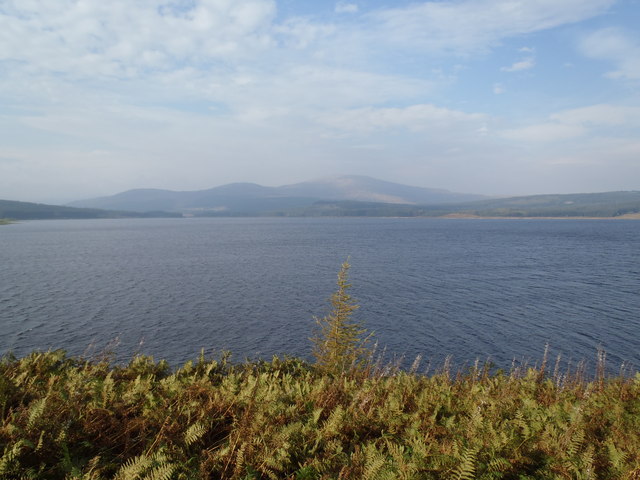 View North-west across Clatteringshaws Loch