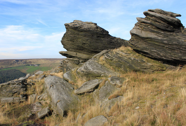 Eroded rocks above Greenfield
