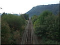 Railway line to Betws-y-Coed from A470 at Llanrwst