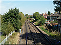 Railway north of Broadmead footbridge