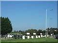 Signs and car park for plant nursery at Martin