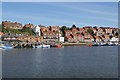 NZ9010 : River Esk, Whitby - panorama #1 of 4 by Dave Hitchborne