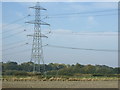 Farmland and pylon off the A639