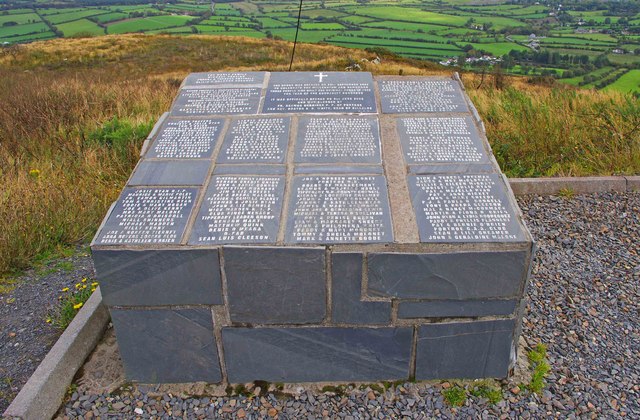 Dedication stone next to Millennium Cross, Laghtea