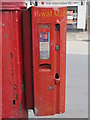 TQ2282 : Edward VII postbox, Harrow Road / Felixstowe Road, NW10 - stamp vending machine by Mike Quinn