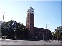 SJ3893 : St. Matthews church Tower on Queens Drive, Clubmoor by Raymond Knapman