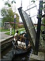 Barge Passing Through Lift Bridge 24