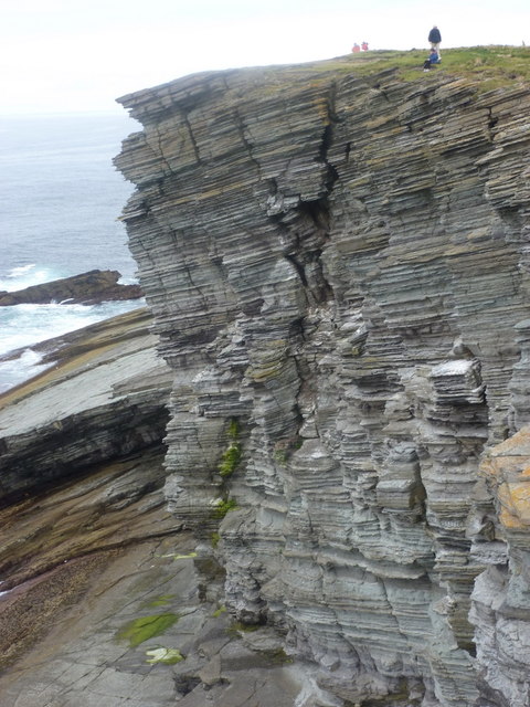 Birsay: cliff face at Brough Head