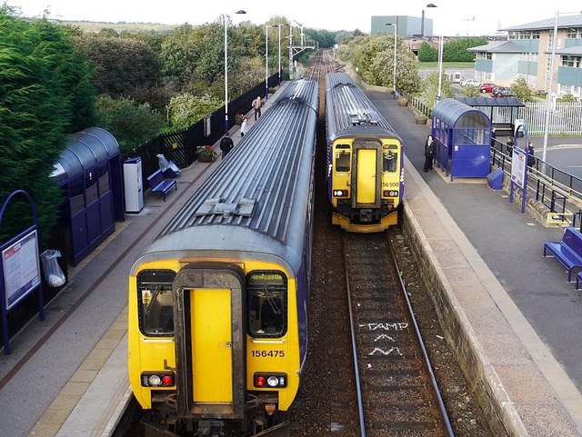 Trains at Prudhoe Station