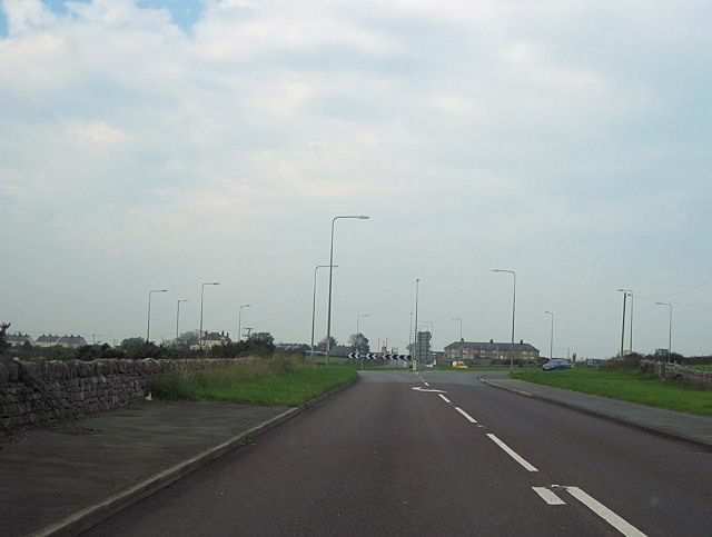 A5 approaching A5152 roundabout westbound